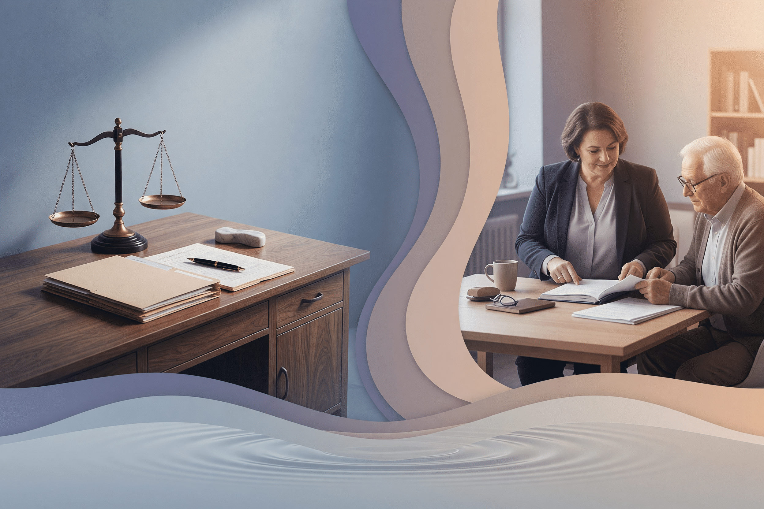Abogados revisando documentos legales