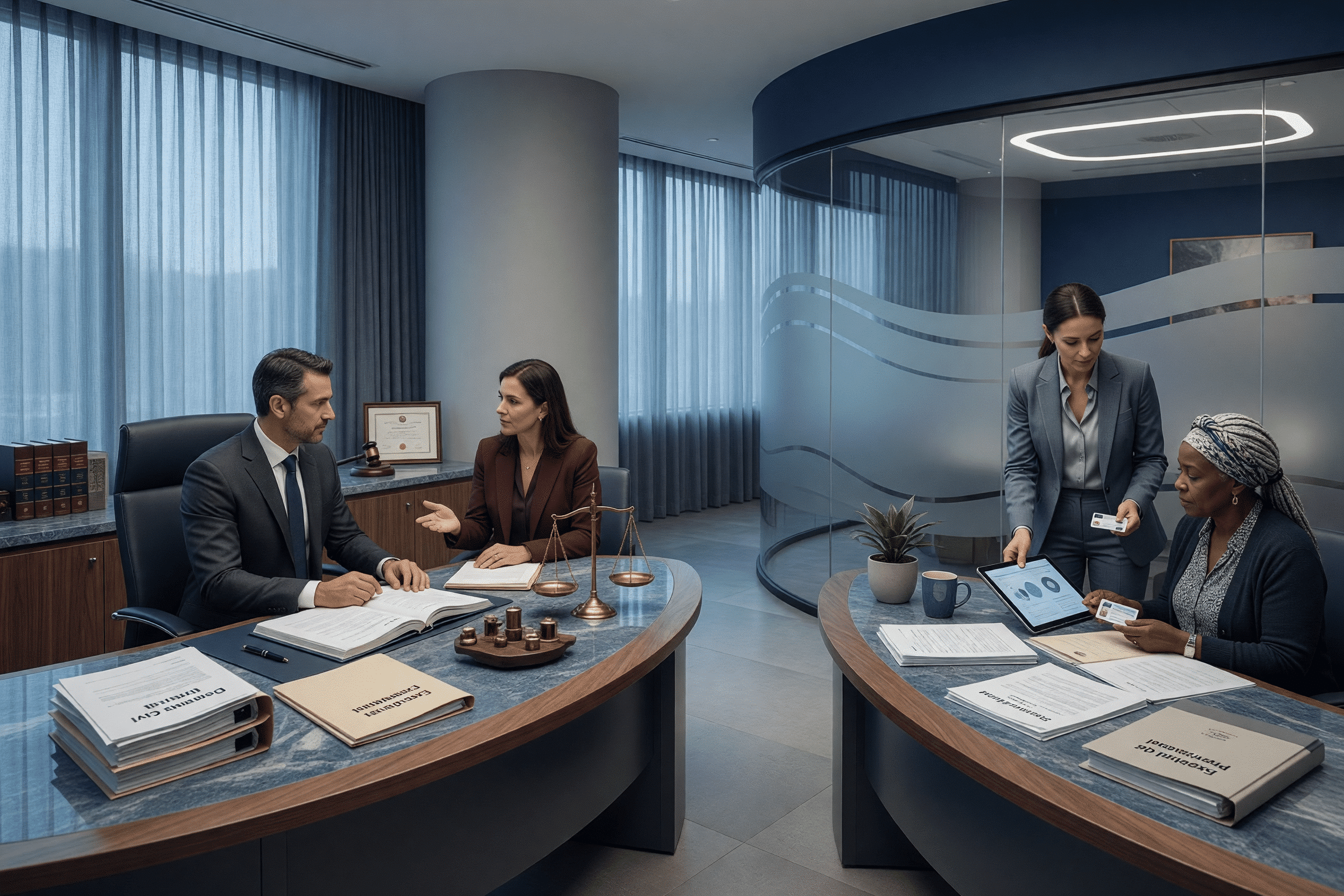 Abogados asesorando en derecho civil